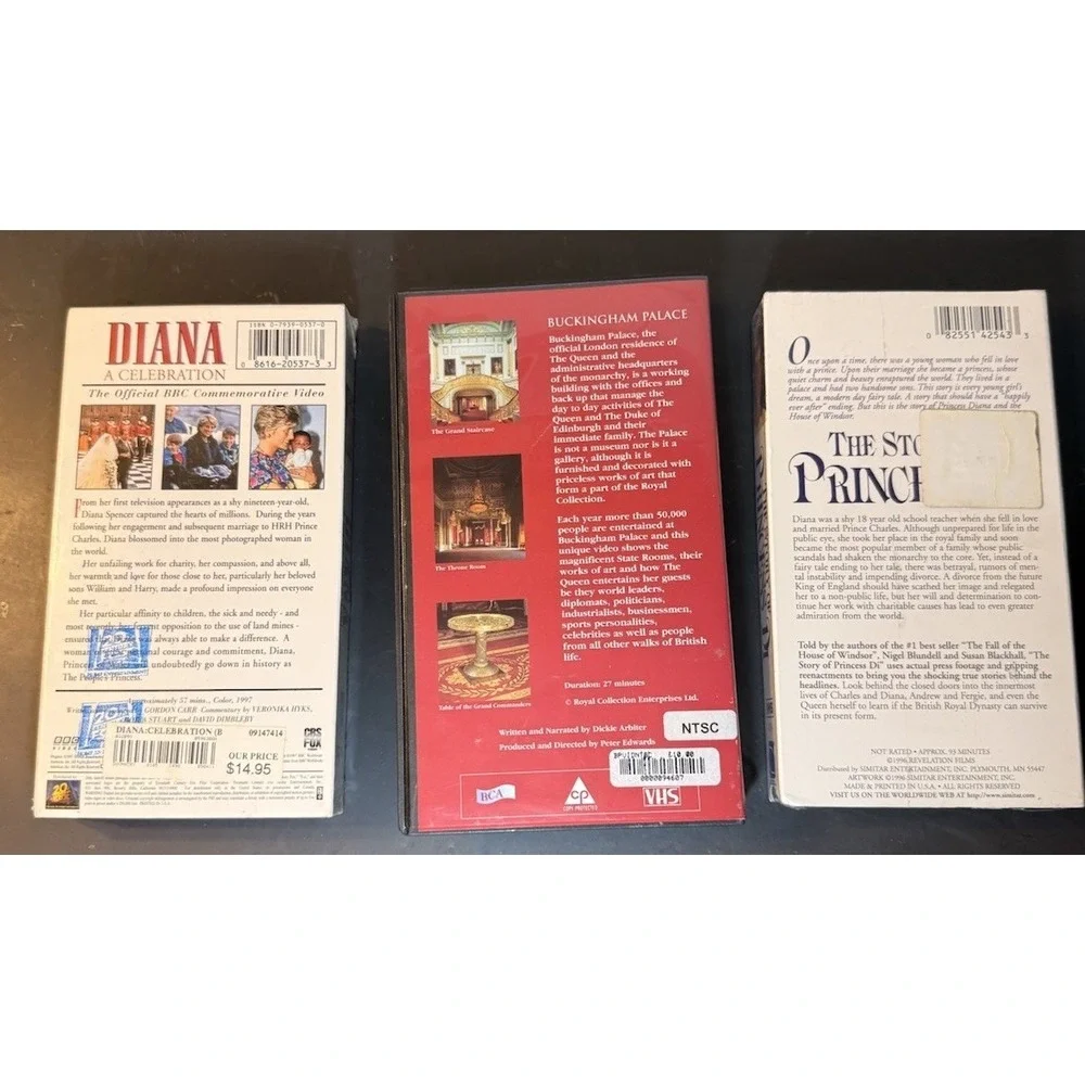 Princess Diana VHS Tapes Brand New Sealed & Official Buckingham Palace Video